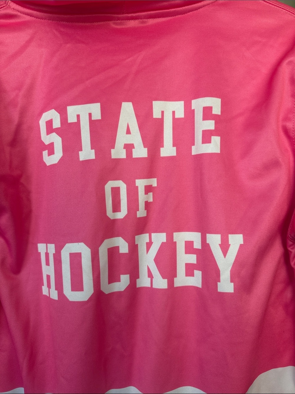 State of Hockey Women's Pink Performance Hoodie - Picture 6 of 8